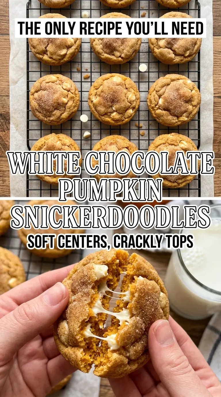 White Chocolate Pumpkin Snickerdoodles soft chewy cinnamon sugar