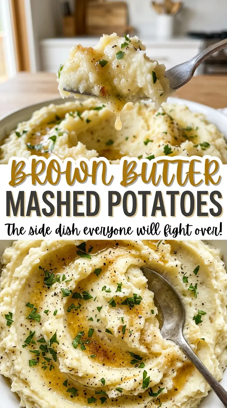 Brown butter mashed potatoes creamy golden