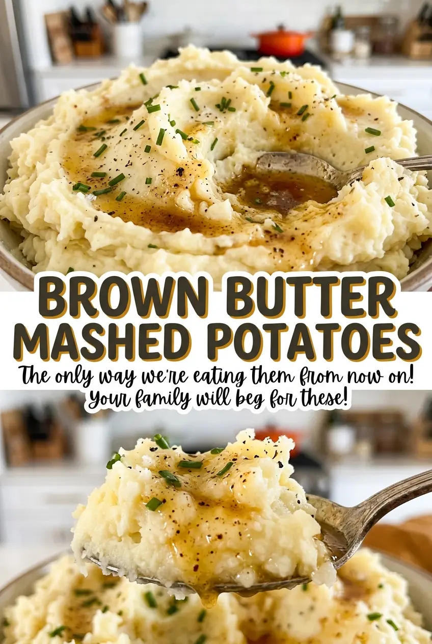 Brown butter mashed potatoes creamy golden