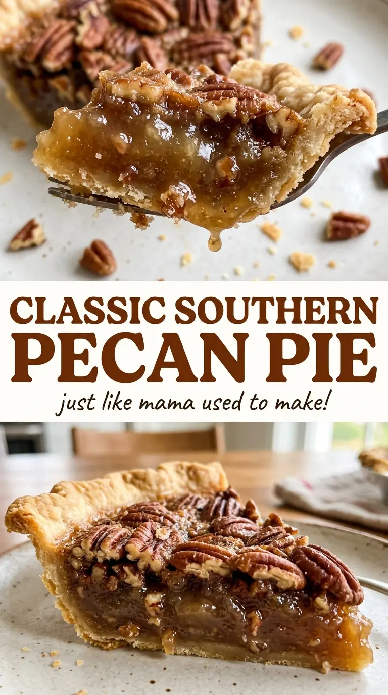 Classic Southern Pecan Pie rich glossy filling
