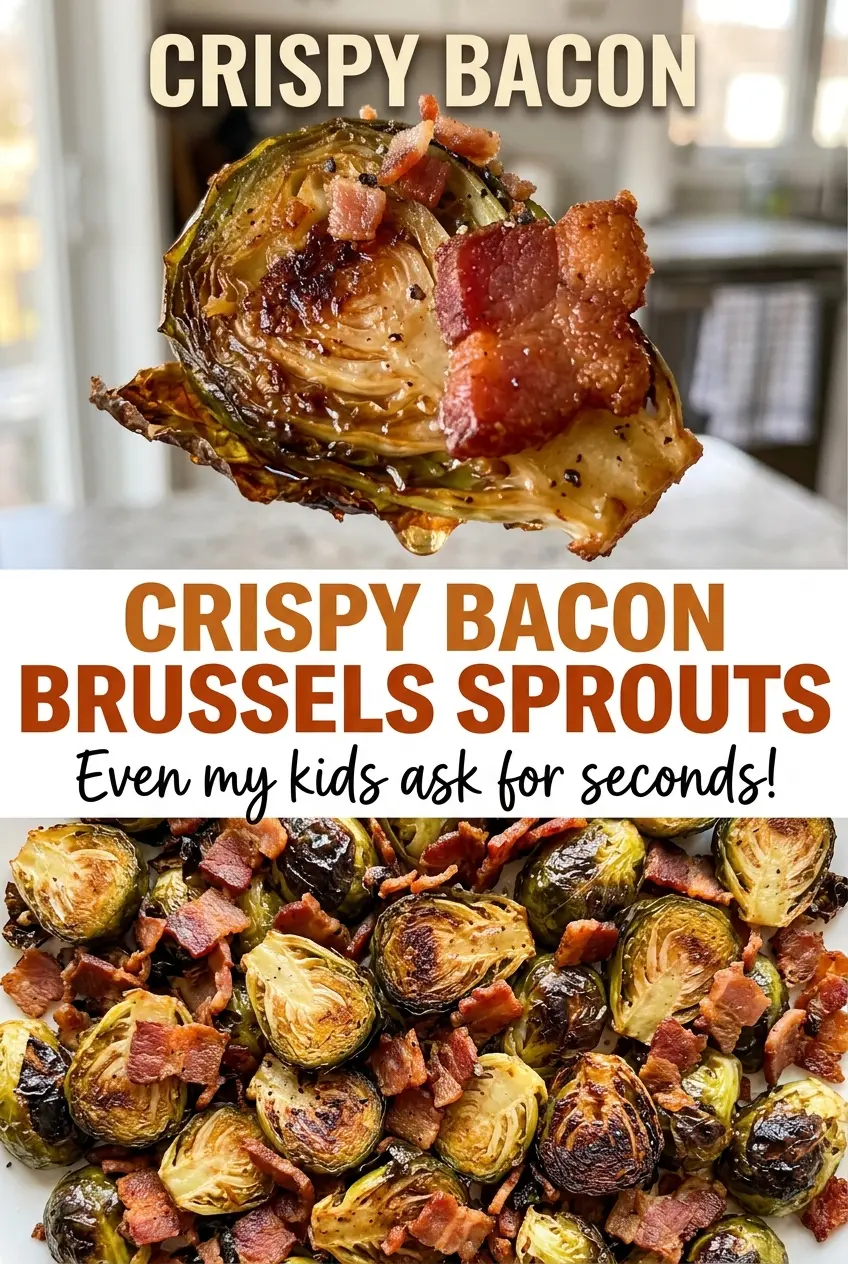 Crispy Bacon Brussels Sprouts browned tender edges