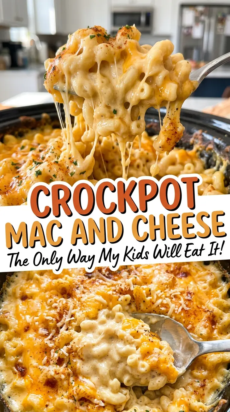 Crockpot Mac and Cheese creamy cheesy close-up