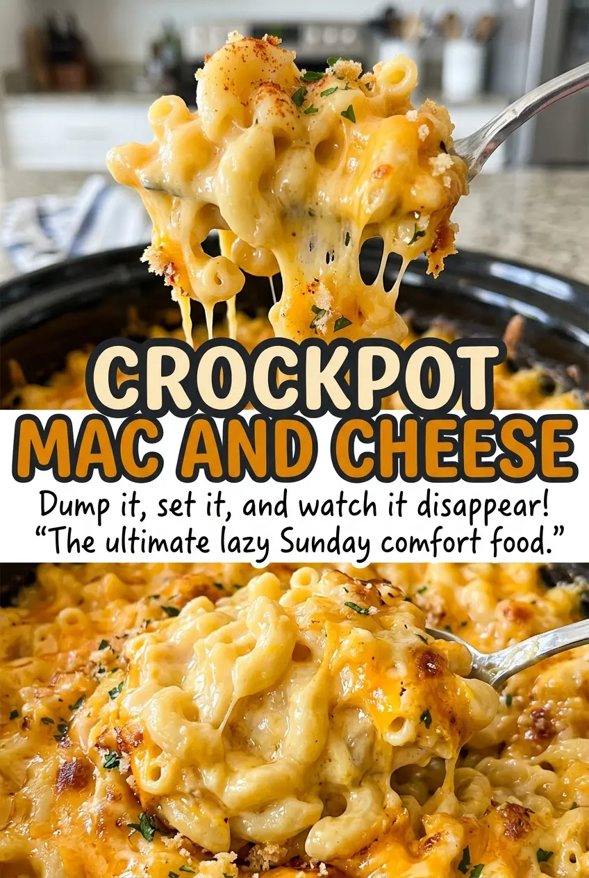 Crockpot Mac and Cheese creamy golden elbows