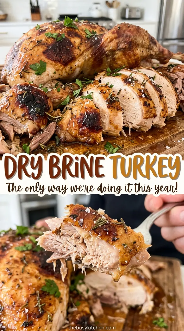Dry Brine Turkey crisp golden skin