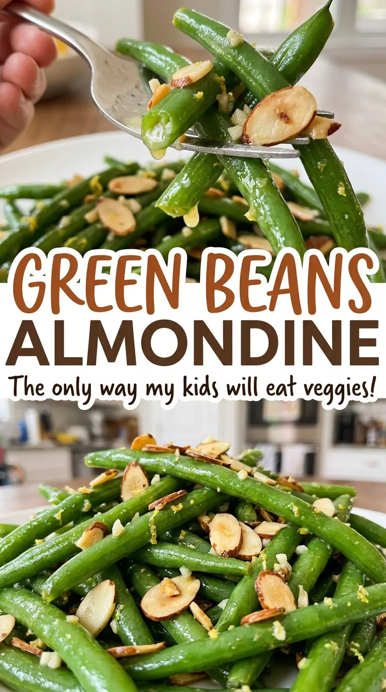 Green Beans Almondine with buttery toasted almonds