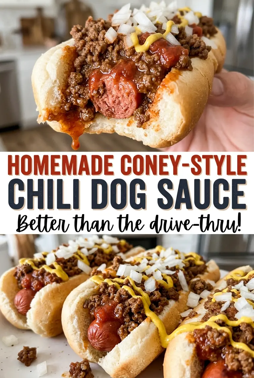 Homemade Coney-Style Chili Dog Sauce thick savory topping