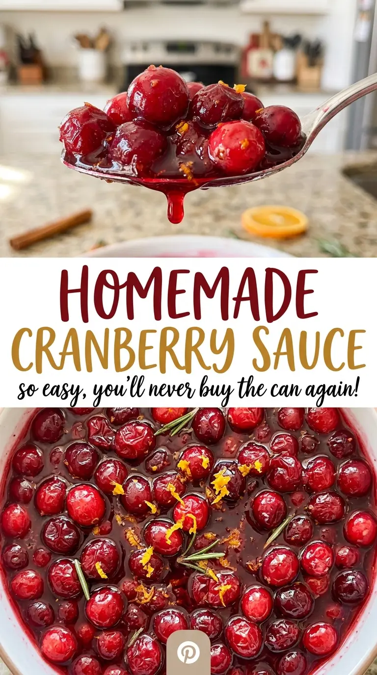 Homemade cranberry sauce, bright tart berries