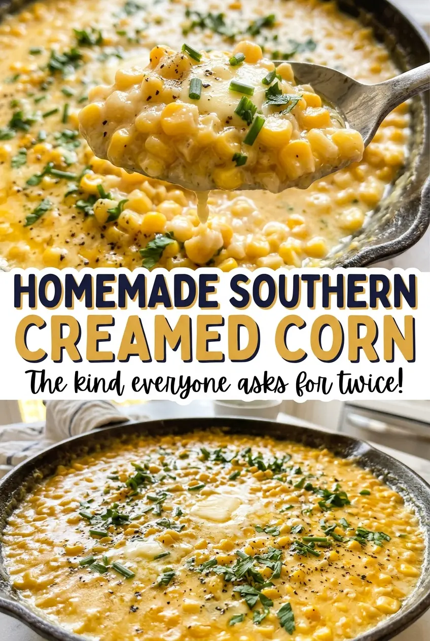 Homemade Southern Creamed Corn creamy skillet side
