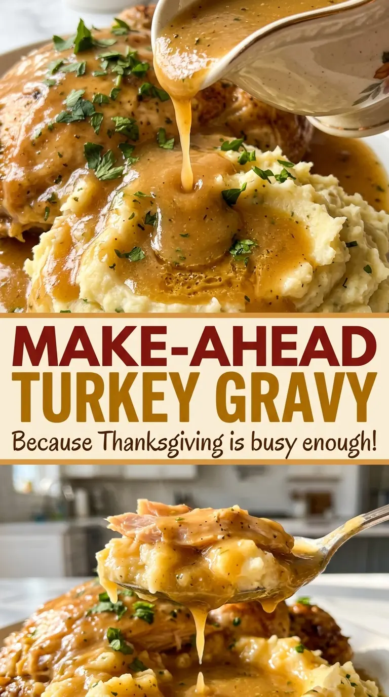 Make-Ahead Turkey Gravy rich silky texture