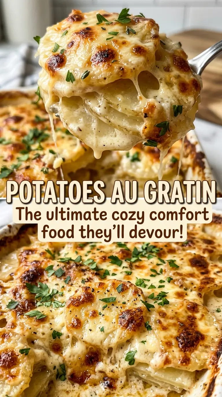 Potatoes au Gratin with creamy layered potatoes