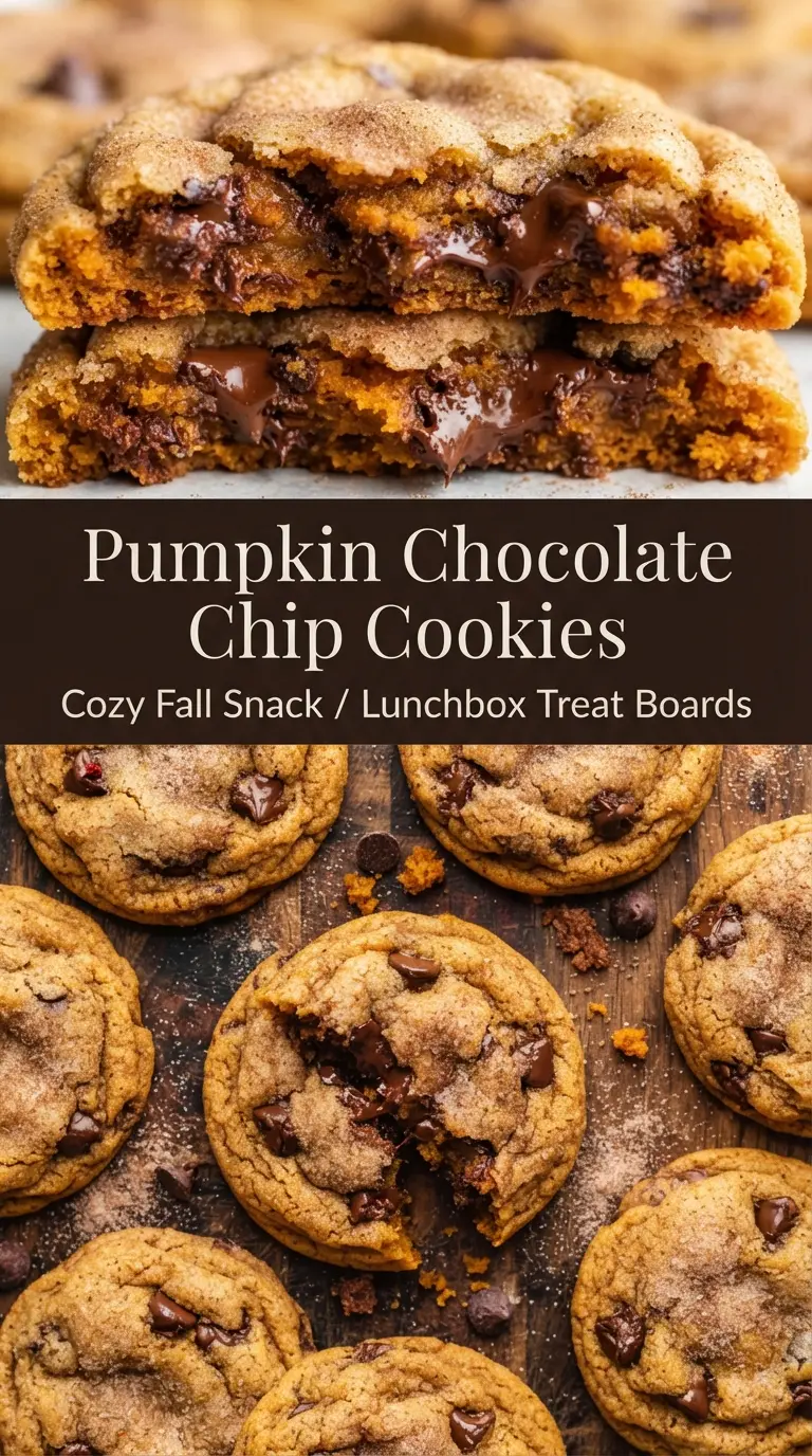 Pumpkin Chocolate Chip Cookies soft chewy thick
