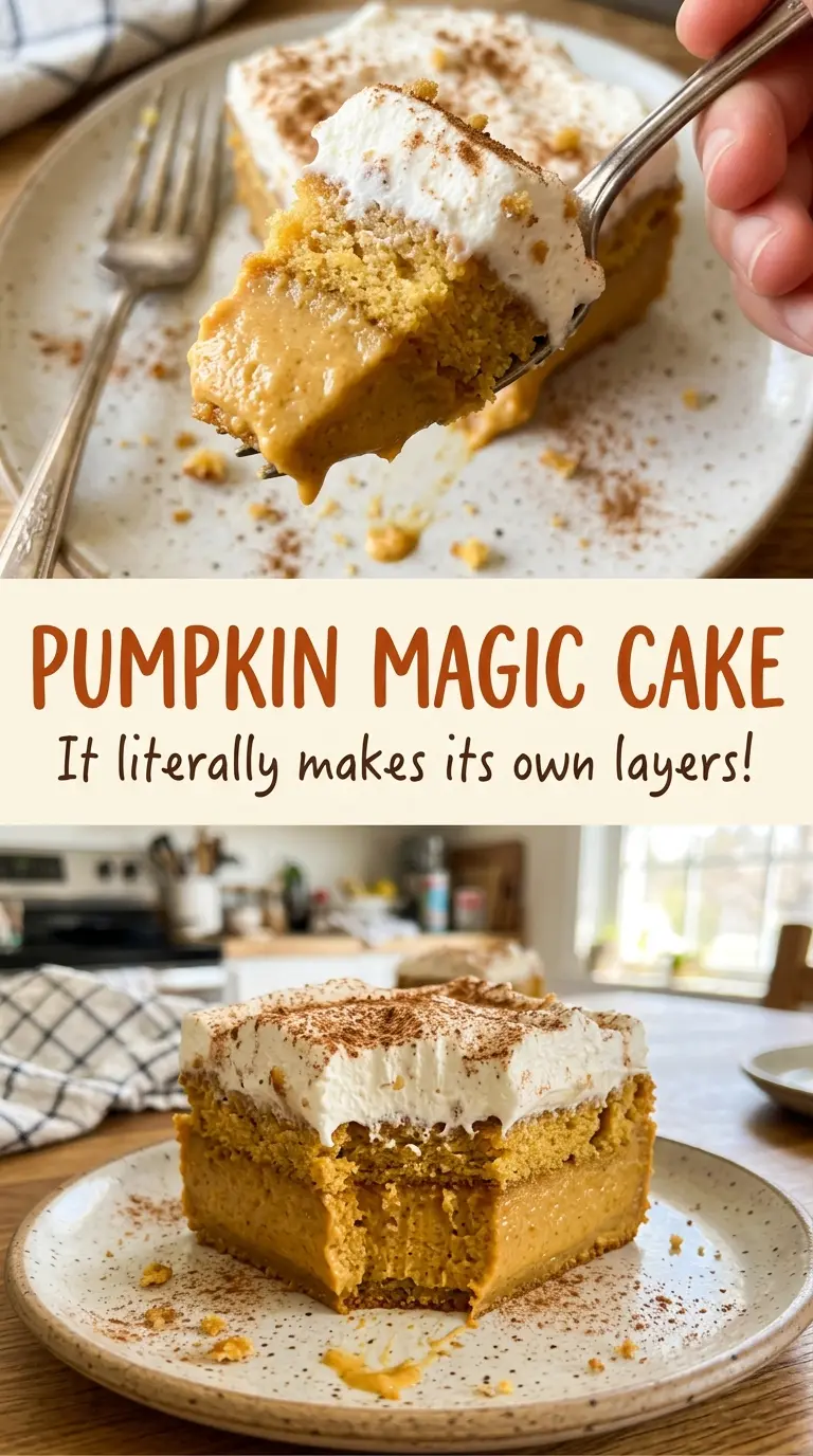 Pumpkin Magic Cake chilled spiced squares