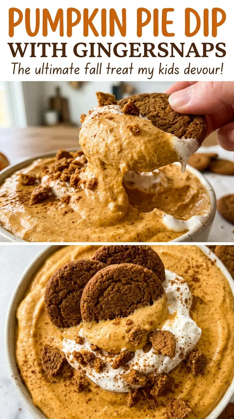 Pumpkin Pie Dip with Gingersnaps chilled fluffy dip
