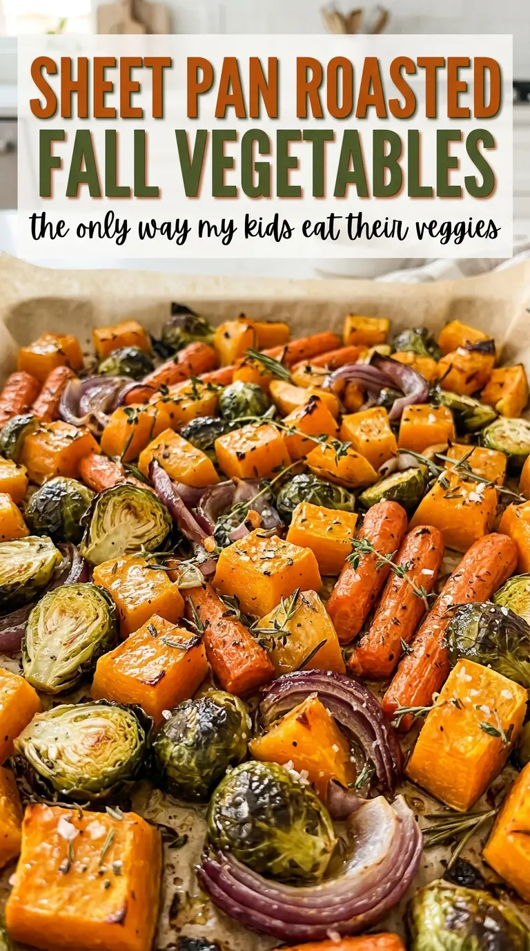 Sheet Pan Roasted Fall Vegetables colorful browned edges