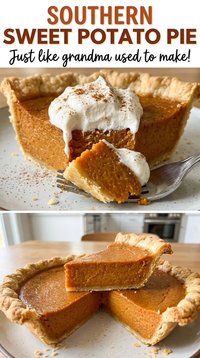 Southern sweet potato pie golden cinnamon custard