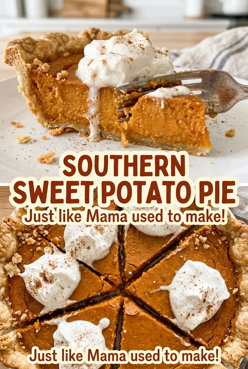 Southern sweet potato pie silky spiced filling