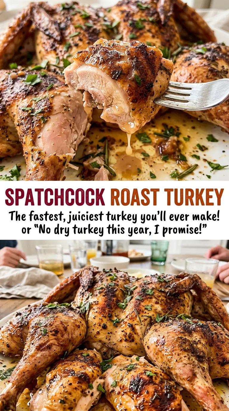 Spatchcock Roast Turkey crisp herb skin