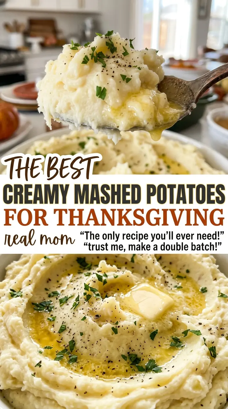 The Best Creamy Mashed Potatoes for Thanksgiving, fluffy and golden